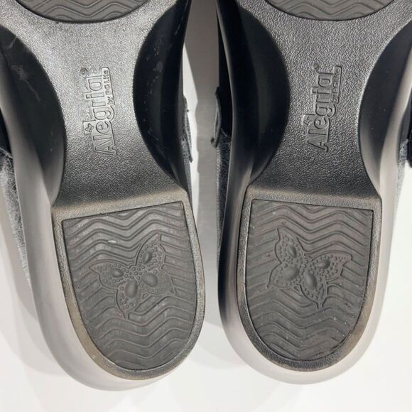 Alegria Women's Jan Mary Jane Wedge Silver Sparkle Leather ~ Size 10.5 (41EU) - Picture 13 of 14